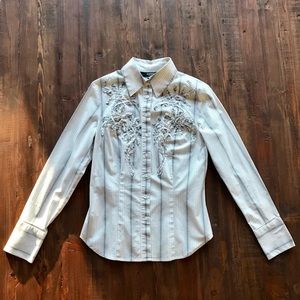 Express Button Down Shirt with detailed stitching